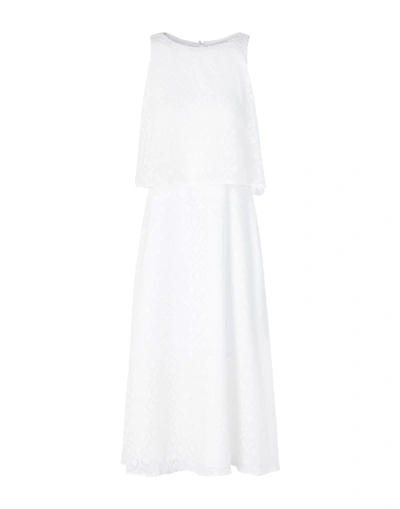 Shop Adorée 3/4 Length Dresses In Ivory