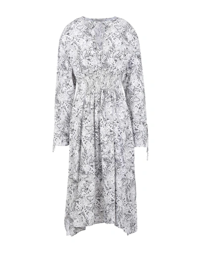 Shop Allsaints Midi Dress In Light Grey