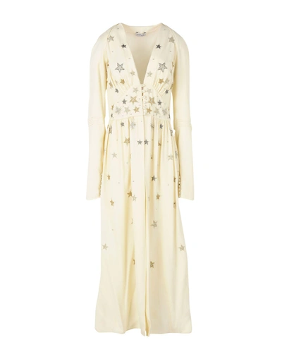 Shop Attico Midi Dress In Ivory