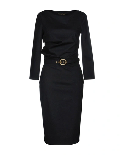Shop Roberto Cavalli Knee-length Dress In Black