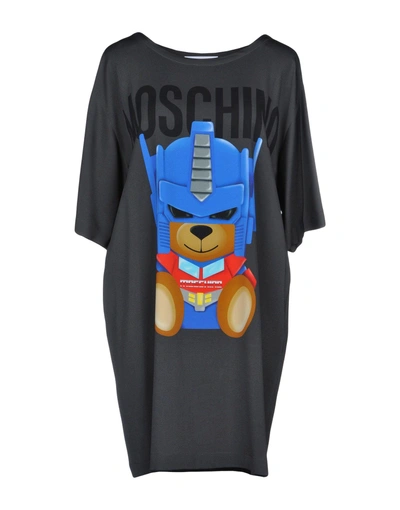 Shop Moschino Short Dress In Lead