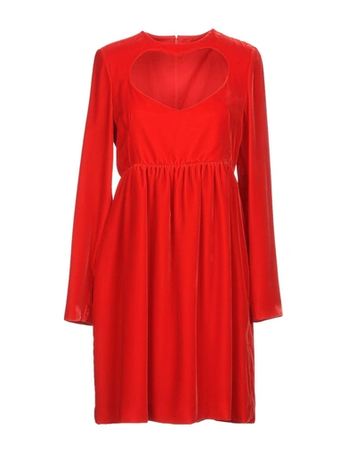 Shop Chloé Woman Mini Dress Red Size 6 Viscose, Cupro