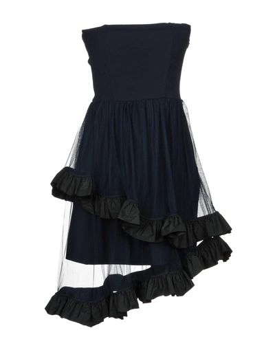 Shop Pinko Woman Mini Dress Midnight Blue Size 2 Polyester, Elastane, Polyamide