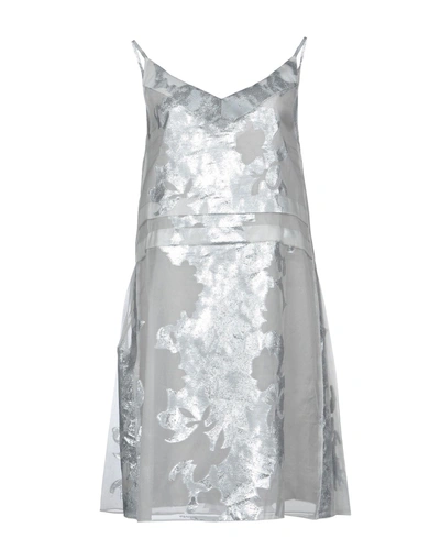 Shop Andrea Incontri Short Dress In Light Grey