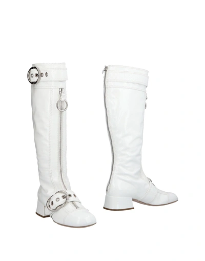 Shop Miu Miu Boots In White