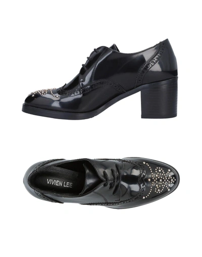 Shop Vivien Lee Laced Shoes In Black