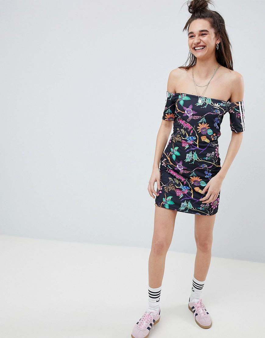 adidas off shoulder dress