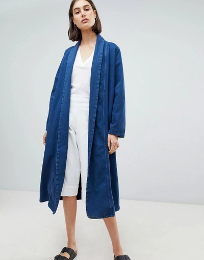 Shop Waven Anja Denim Duster Jacket - Blue