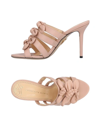 Shop Charlotte Olympia Sandals In Pale Pink