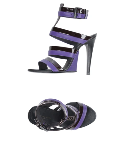 Shop Bottega Veneta Sandals In Purple