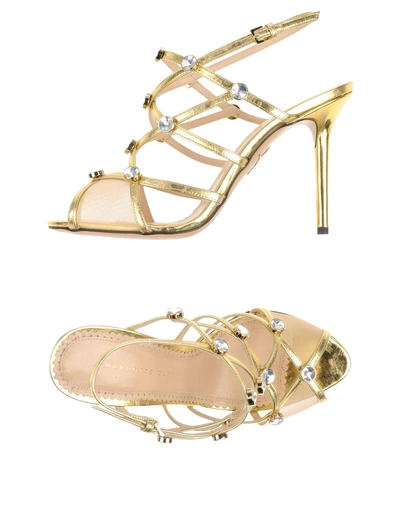 Shop Charlotte Olympia Sandals In Gold