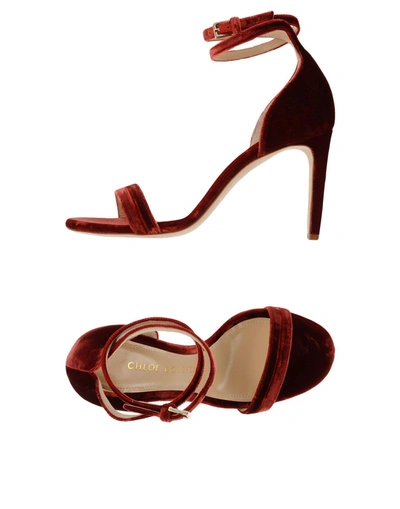 Shop Chloe Gosselin Sandals In Maroon