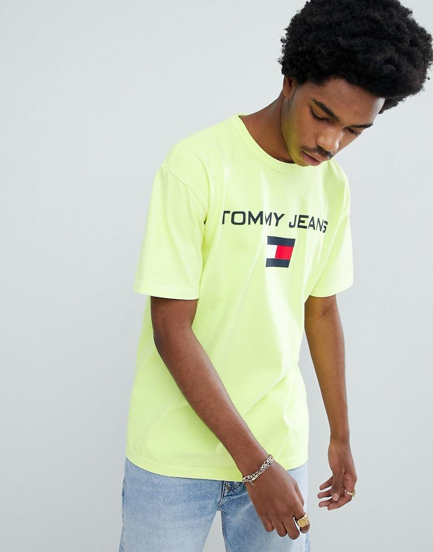 tommy jeans yellow t shirt