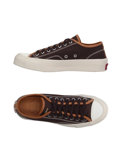 Shop Visvim Sneakers In Dark Brown