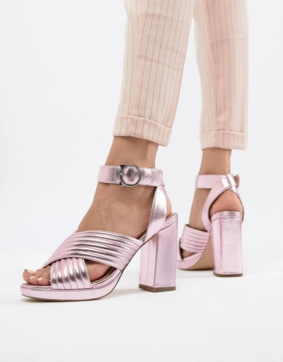 Shop Paul & Joe Sister Metallic Heeled Shoe - Pink