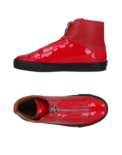Shop Love Moschino Sneakers In Red