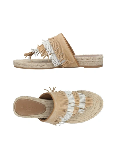 Shop Sonia Rykiel Flip Flops In Beige