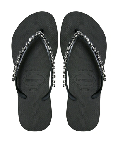 Shop Havaianas Flip Flops In Black