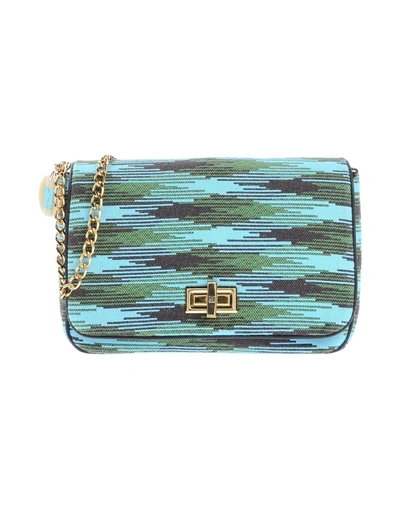 Shop M Missoni Handbag In Turquoise