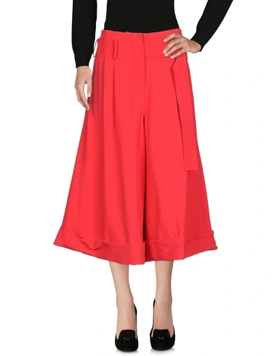 Shop Roksanda Cropped Trousers & Culottes In Red