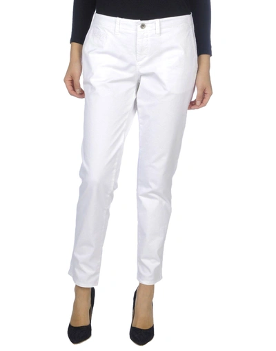 Shop Guess Woman Pants White Size 33 Cotton, Elastane