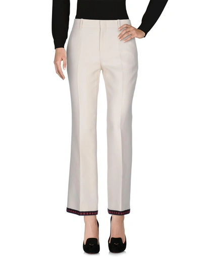 Shop Gucci Casual Pants In Ivory