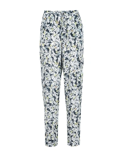 See By Chloé Floral-print Crepe De Chine Straight-leg Pants In Black