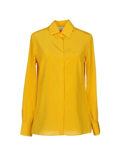 Shop Aglini Solid Color Shirts & Blouses In Yellow