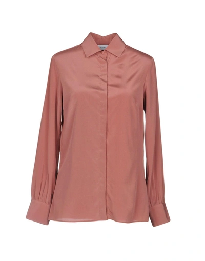 Shop Aglini Solid Color Shirts & Blouses In Pastel Pink