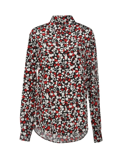 Shop Saint Laurent Patterned Shirts & Blouses In Red