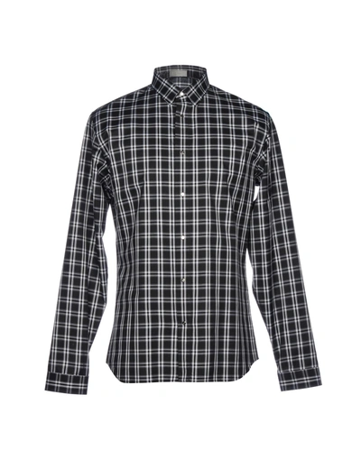 Shop Dior Checked Shirt In Black
