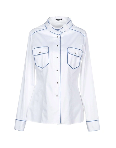 Shop Walter Voulaz Solid Color Shirts & Blouses In White