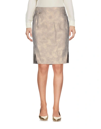 Shop John Galliano Knee Length Skirt In Beige