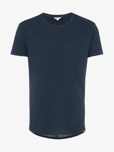 Shop Orlebar Brown Tailored Fit Crew Neck T-shirt In Blue