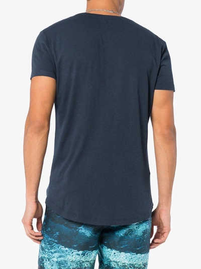 Shop Orlebar Brown Tailored Fit Crew Neck T-shirt In Blue