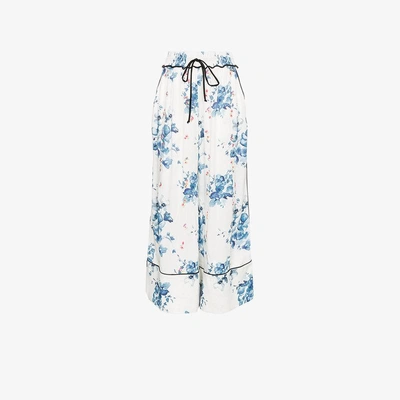 Shop Off-white X Browns Floral Print Wide-leg Pyjama Trousers