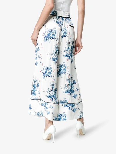 Shop Off-white X Browns Floral Print Wide-leg Pyjama Trousers