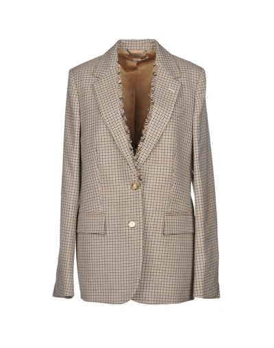 Shop Stella Mccartney Suit Jackets In Beige