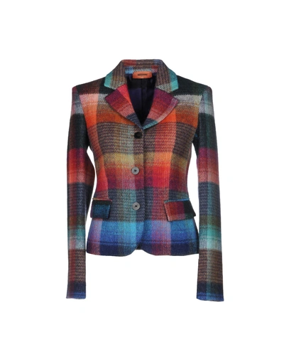 Shop Missoni Blazer In Brick Red