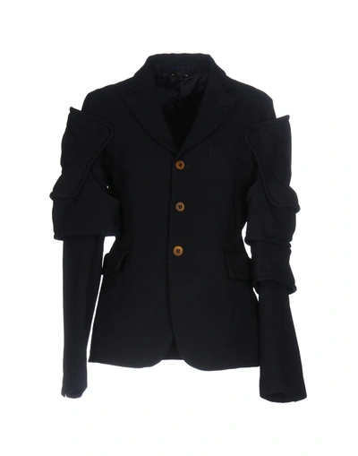 Shop Comme Des Garçons Blazers In Dark Blue