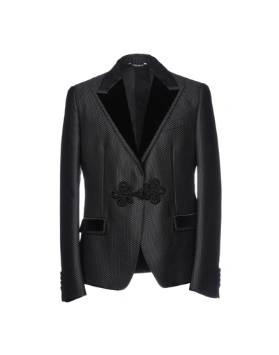 Shop Dolce & Gabbana Man Blazer Black Size 38 Polyester, Silk, Cotton