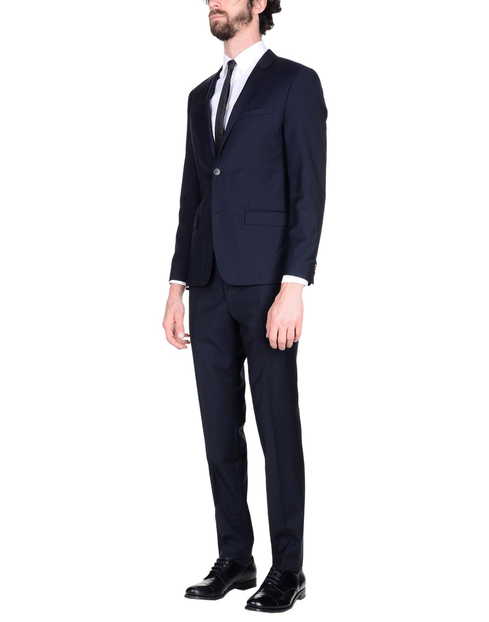 calvin klein dark blue suit