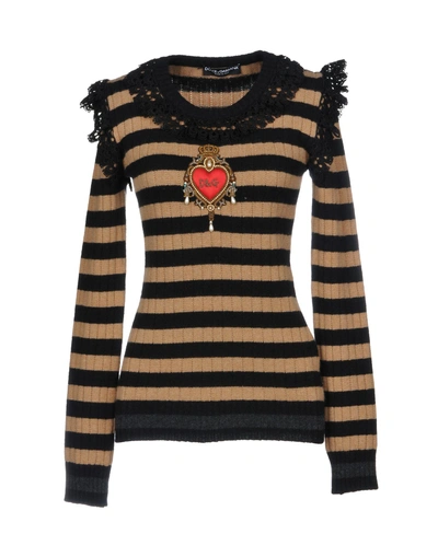 Shop Dolce & Gabbana Sweaters In Camel