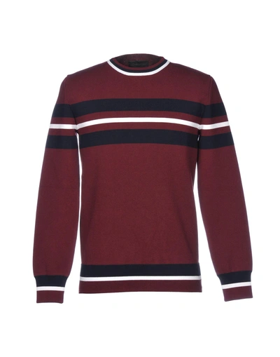 Shop Diesel Black Gold Sweater In Maroon