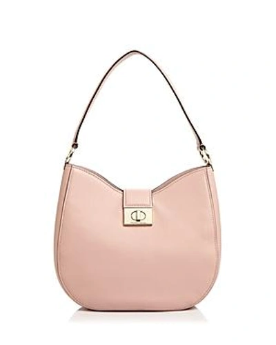 Shop Kate Spade New York Greenwood Place Raya Leather Shoulder Bag In Warmvellum Pink/gold