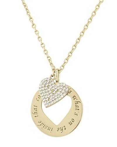 Shop Lulu Dk Heart Pendant Necklace, 16 In Gold