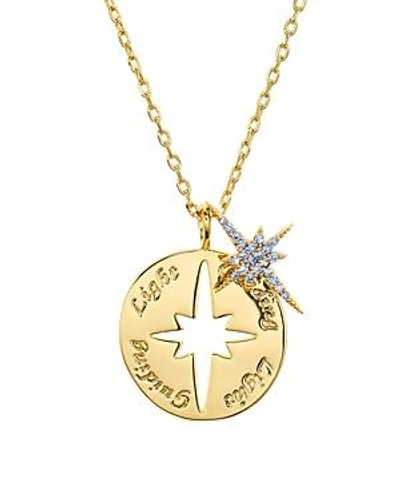 Shop Lulu Dk Star Guiding Light Necklace, 16 In Gold