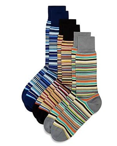 Shop Paul Smith Striped Socks, Pack Of 3 In Multi