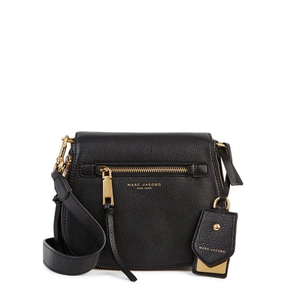 Shop Marc Jacobs Recruit Small Black Leather Shoulder Bag