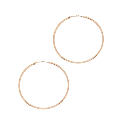 Shop Eddie Borgo Rose Gold-plated Hoop Earrings